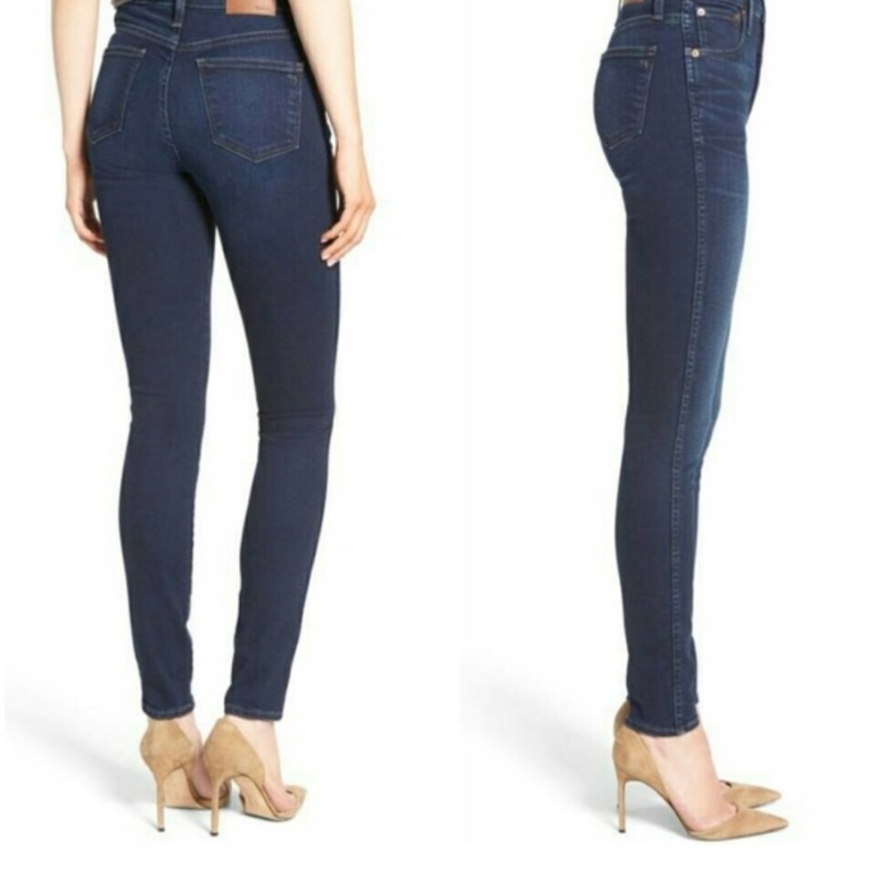 Madewell 10” High Riser Dark Wash Skinny Skinny Jeans Sz 25